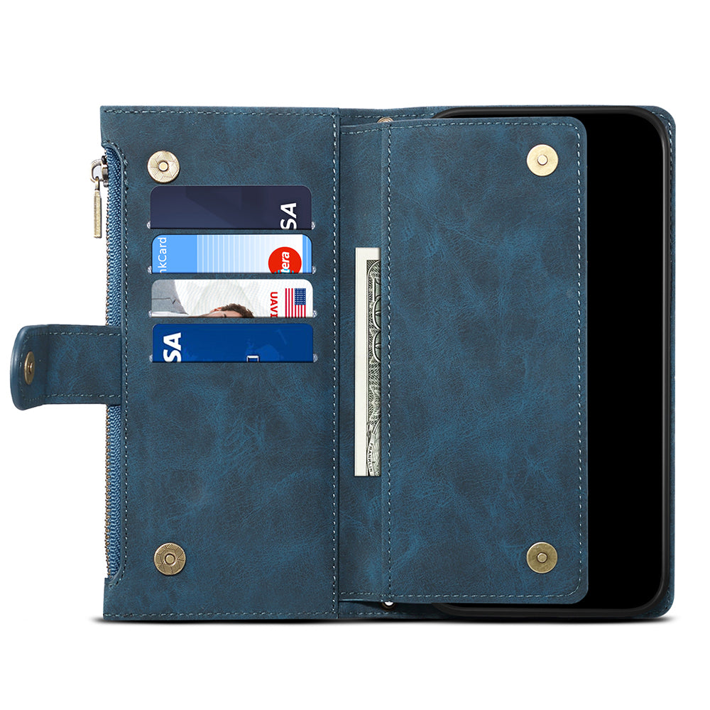 ESEBLE Star Series Phone Stand Case for Samsung Galaxy A14 5G Zipper Pocket Wallet Leather Phone Cover with Hand Strap ESEBLE Star Series Phone Stand Case for Samsung Galaxy A14 5G Zipper Pocket Wallet Leather Phone Cover with Hand Strap